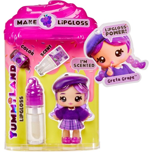 YUMMILAND LIPGLOSS LALKA z BŁYSZCZYKIEM do UST GRETA GRAPE