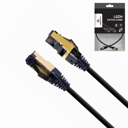 KABEL SIECIOWY PATCHCORD LAN ETHERNET RJ45 CAT8 SFTP FTP LSZH 1M