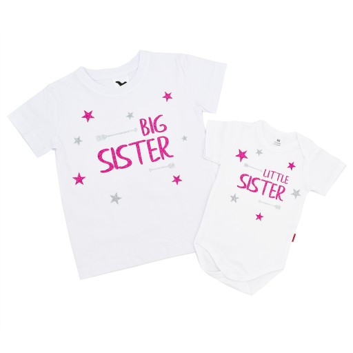 Zestaw koszulek BIG SISTER i LITTLE SISTER