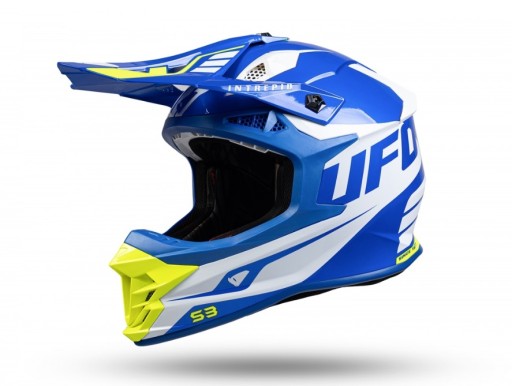 Ufo kask Intrepid Niebieski biały L cross enduro