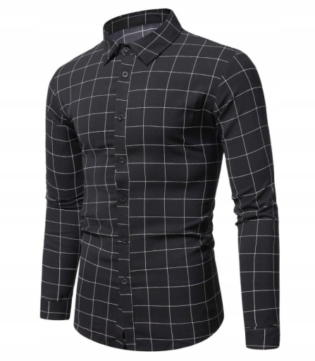 SHEIN KOSZULA ELEGANCKA KRATKA MĘSKA S EDA
