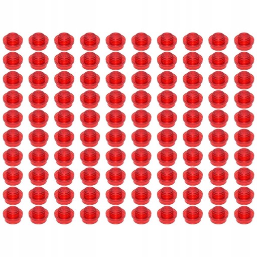 PAKIET LEGO 4073 Płytka 1x1 okrągła Trans-Red 6208450 3005741 100szt NOWE