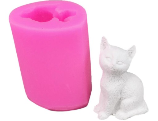 3d kot kotek forma foremka silikonowa świeca gips