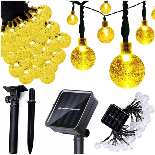 LAMPKI SOLARNE OGRODOWE 12M 100LED