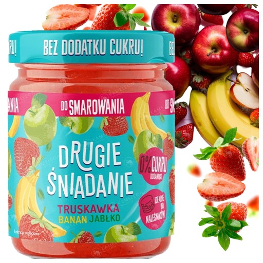 DAWTONA KREM DO SMAROWANIA 100%owoców BEZ CUKRU JABŁKO BANAN TRUSKAWKA 270g
