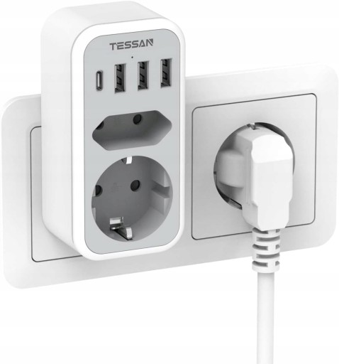 Listwa Zasilająca Wtyczka 2 Gniazda 4x USB