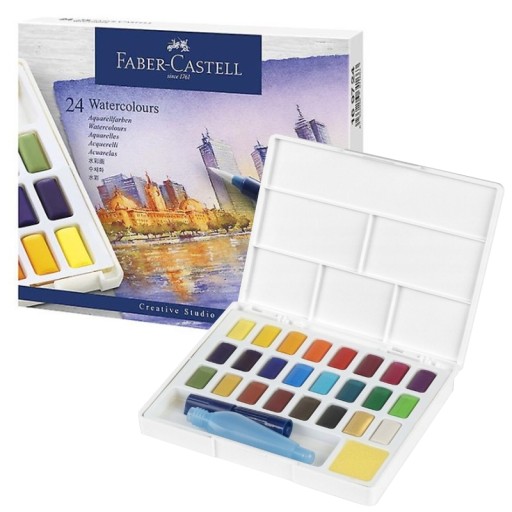 Farby Akwarelowe Kostki Faber-Castell 24 Kolory