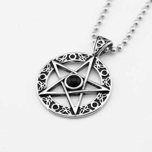 Pentagram Wisiorek Pentagram Gwiazda Naszyjnik