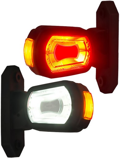 LAMPA OBRYSOWA TRZYFUNKCYJNA KRÓTKA PROSTA LEWA