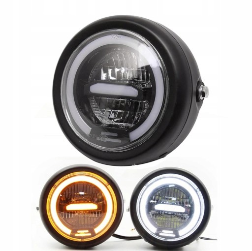 REFLEKTOR LAMPA LED PRZEDNIA HOMOLOGACJA MOTOCYKL