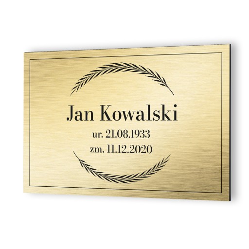 DUŻA TABLICA NA GRÓB NAGROBKOWA 40X30cm aluminiowa