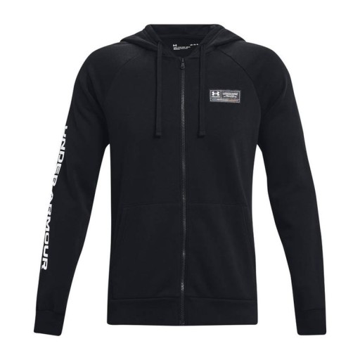 BLUZA UNDER ARMOUR RIVAL FLEECE CHROMA FZ HOODIE MEN BLACK M