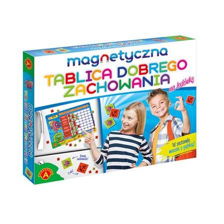 Magnetyczna tablica dobrego zachowania w zestawie z markerem i gąbką