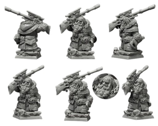 Scibor 28FM0387 figurka Dwarf Sniper Fardor 28mm