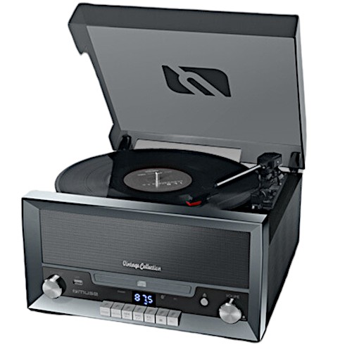 GRAMOFON STEREO 33/45/78 RADIO FM ODTWARZACZ CD USB MOC 20W MUSE MT-110 DS