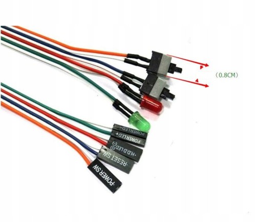 Włącznik Obudowy Komputera ATX Power Reset HDD LED