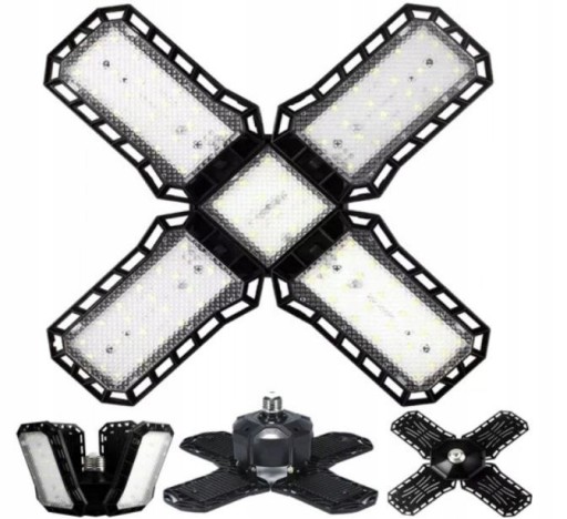 LAMPA GARAŻOWA LED SUFITOWA 60W ROZKŁADANA HALOGEN