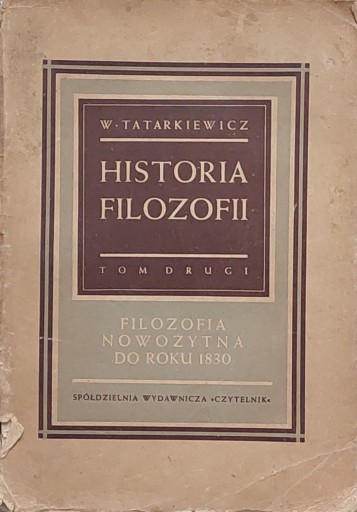 Władysław Tatarkiewicz - Historia filozofii tom II
