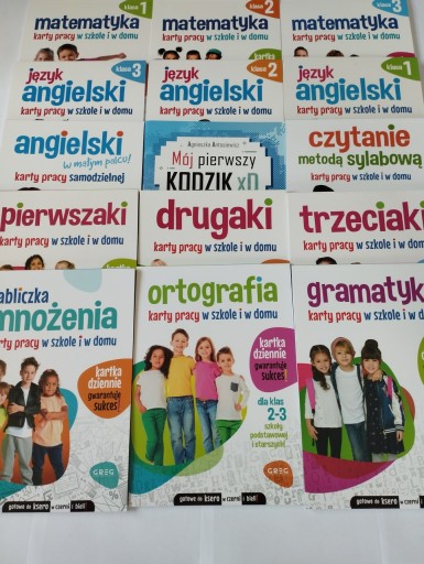 KARTY PRACY x15 klas 1-3 SZK Podstawowa Matematyka