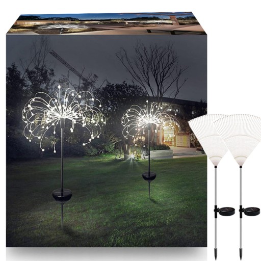 2SZT LAMPA SOLARNA OZDOBA OGRODOWA DMUCHAWCE LAMPKA 150 LED