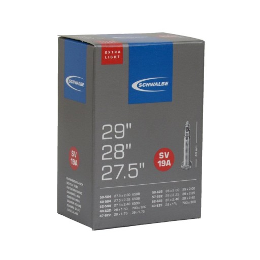 SCHWALBE SV19A Dętka Extra Light 140g presta 40mm