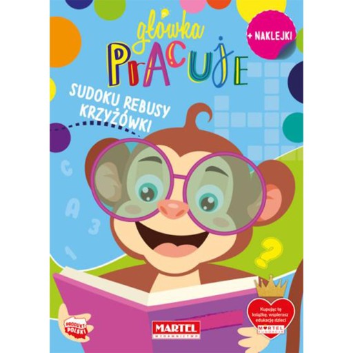 668811 MARTEL GŁÓWKA PRACUJE SUDOKU REBUSY KRZYŻÓWKI Z NAKLEJKAMI