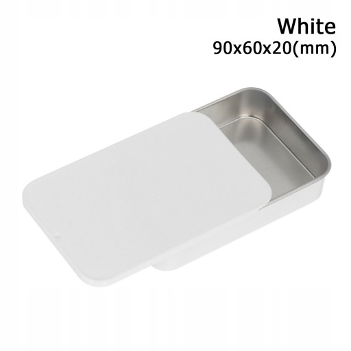 1 Pcs Metal Rectangular Empty Mini Tin Box Tinp