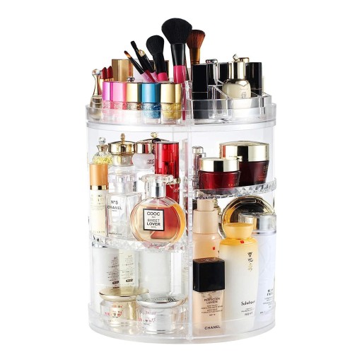 OBROTOWY ORGANIZER NA KOSMETYKI PERFUMY MAKIJAŻ TOALETKA PÓŁKA STOJAK