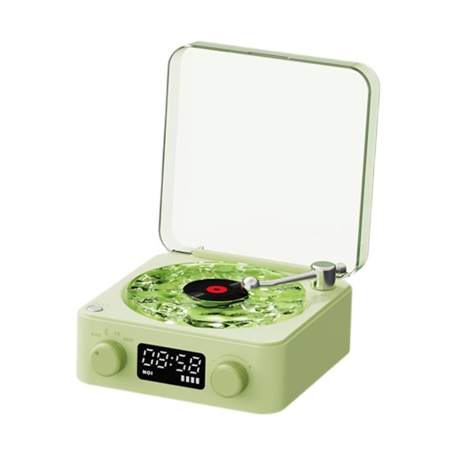 Gramofon winylowy RGB Efekt lampy projekcyjnej Retro Gramofon Zielony