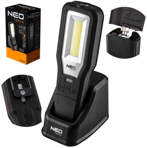 NEO LAMPA WARSZTATOWA 550LM COB LED + BAZA 360°