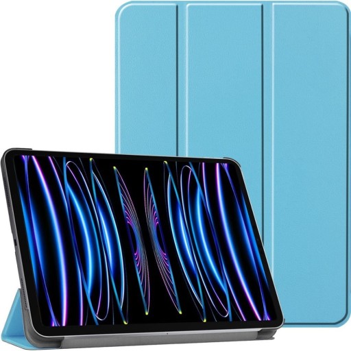 ETUI CASE DO APPLE IPAD 9.7 2017 2018 AIR 1/2 GEN BŁĘKITNY SOLIDNY POKROWIE
