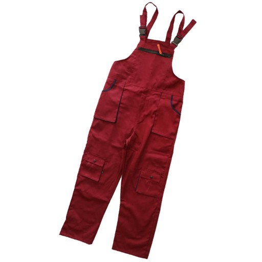 Kombinezon roboczy na szelkach unisex XXL czerwony