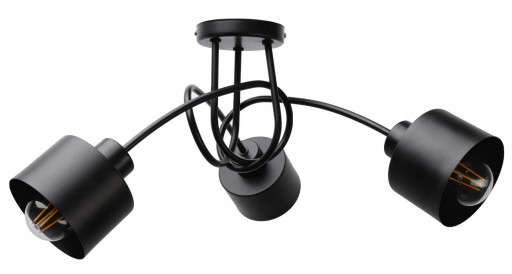 LAMPA SUFITOWA ŻYRANDOL WISZĄCA LOFT METAL KUBEK