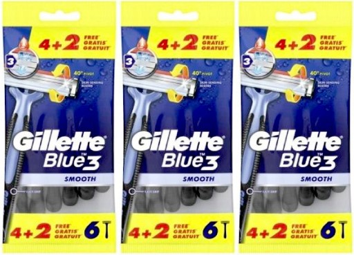 Gillette Blue 3 smooth maszynki do golenia 18 szt