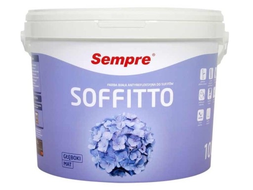 SEMPRE SOFFITTO ANTYREFLEKSYJNA FARBA DO SUFITÓW GŁĘBOKI MAT 10l