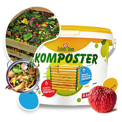 KOMPOSTER NATURALNY ZIELONY DOM NAWÓZ PROSZEK 4KG