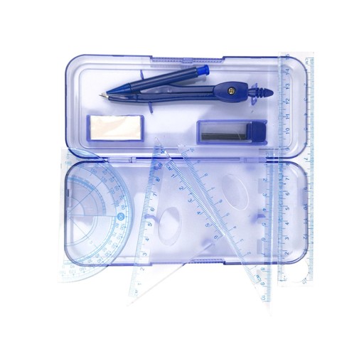 Geometry Compass Set Protractor Ruler Math