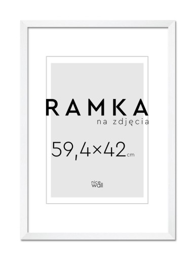 Ramka na zdjęcia 59,4x42 cm 42x59,4 cm Biała