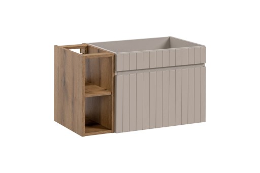 Szafka łazienkowa wisząca 80cm kaszmirowa szuflada