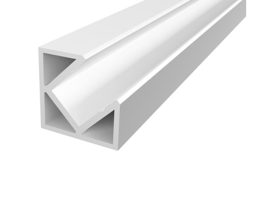 Zestaw Profil led super slim p3-5 kątowy biały 2m+ klosz