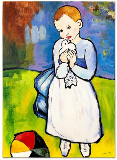 Obraz ręcznie malowany Pablo Picasso Dziecko z gołębiem 50x70