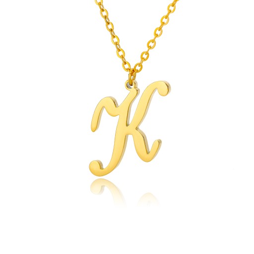 Initial Necklaces For Women Stainless Steel Hip
