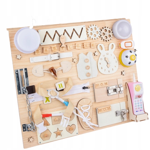 Montessori Busy Board - Podstawowych umiejętności