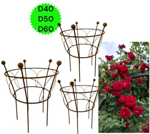 Podpora do roślin krzewów piwonii metal podpórki pergola 40 50 60cm