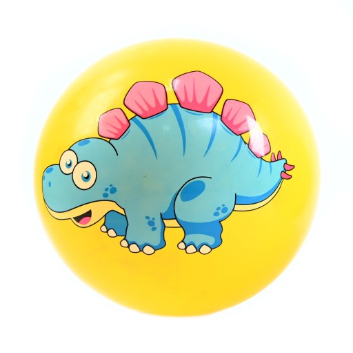 PIŁKA GUMOWA OGRODOWA DINOZAURY 23CM RÓŻNE KOLORY
