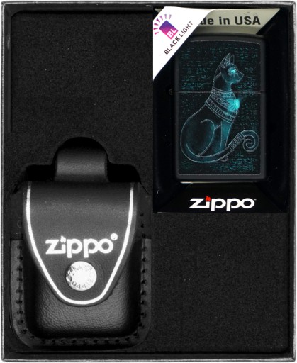 Zestaw ZIPPO Zapalniczka SPIRITUAL CAT DESIGN prezentowy*nr3