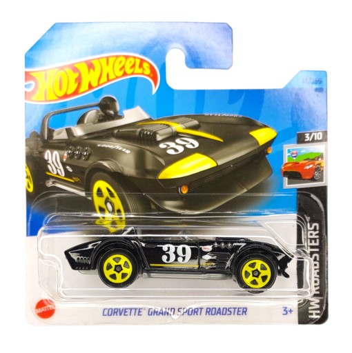 HW HOT WHEELS Corvette Grand Sport Roadster Czarny