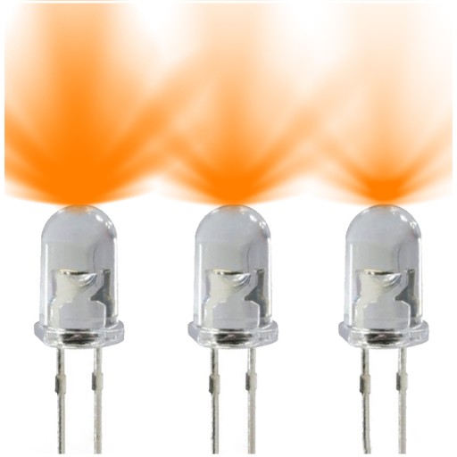 DIODY LED 5mm PŁOMIEŃ ŚWIECY 7 KOLOR MIGAJĄCE x10