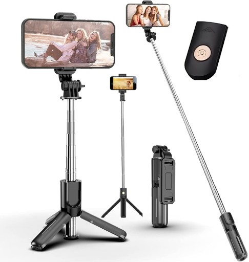 SELFIE-STICK KIJEK DO TELEFONU SOLIDNY STATYW BLUETOOTH TRIPOD + PILOT Kij