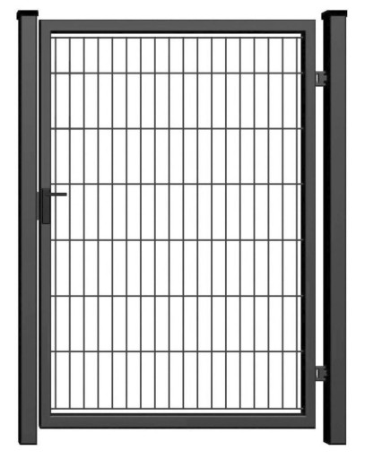 FURTKA wypełniona panelem 2D - ANTRACYT - 1,5 m